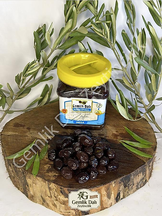 1 Kg Mega Siyah Zeytin 260-320 Kalibre
